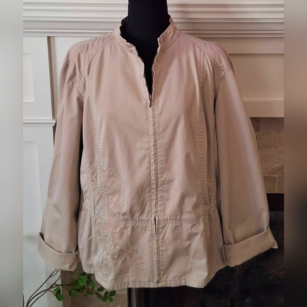 Chico's Light Tan Utility Jacket